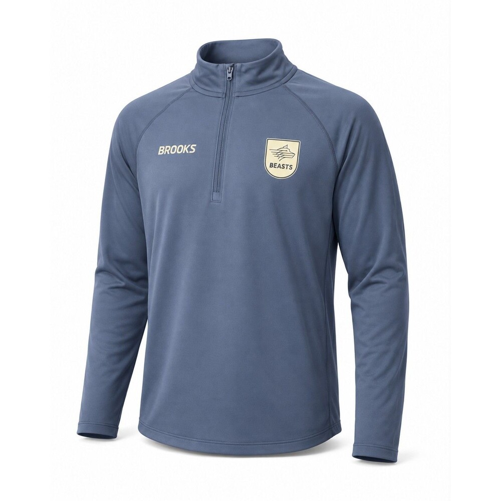 Brooks Beasts Dash 1/2 Zip Women’s L Nightshadow Blue Long Sleeve Running Top